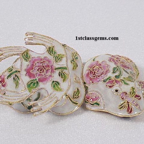 FINAL SALE PRICE NYCO International Cloisonne Frog Box in White - Picture 4 of 4